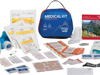 Adventure Medical Kits 01001001 Mountain Hiker Medical Kit Treats Injuries/Illnesses Water Resistant Blue