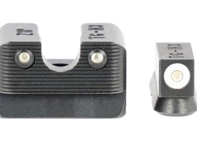 TruGlo TG231Z1W Tritium Pro  Black | Green Tritium White Outline Front Sight Green Tritium Rear Sight