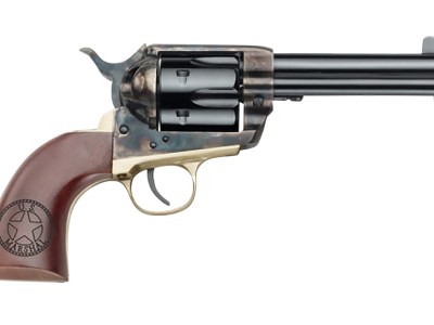 Pietta HF45USM434/COMB 1873 Great Western II U.S. Marshal 45 Colt (Long Colt) 6rd 4.75″ Blued Steel Barrel & Cylinder Blued Steel Frame, Walnut Engraved Grip, Exposed Hammer, Includes 45 ACP Cylinder