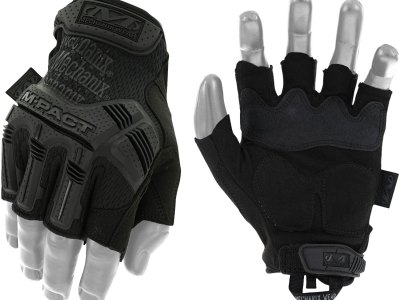 Mechanix Wear MFL55011 M-Pact Covert Black Fingerless Synthetic Leather XL TPR Closure