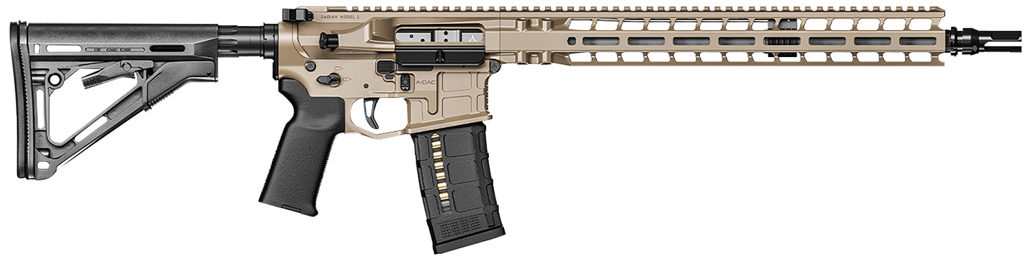 RADIAN WEAPONS R0540 Model 1  223 Wylde 16″ Rifle 30+1 Flat Dark Earth Cerakote Black Magpul Collapsible Magpul
