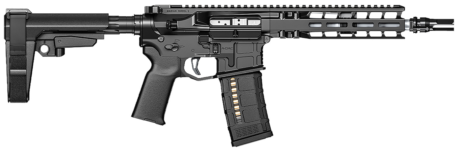 Radian Weapons R0052 Model 1 Pistol 300 Blackout 30+1 9″, Black, Billet Rec, M-Lok Handguard, Smooth Buffer Tube (No Brace), Magpul Grip, Ambi Controls, Dead Air QD Flash Hider, Adj. Trigger