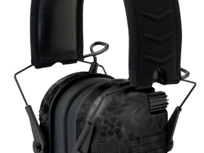 Walker’s GWPRSEMYP Razor Slim Electronic Muff 23 dB,Over the Head,  Typhoon Camo/Black Polymer