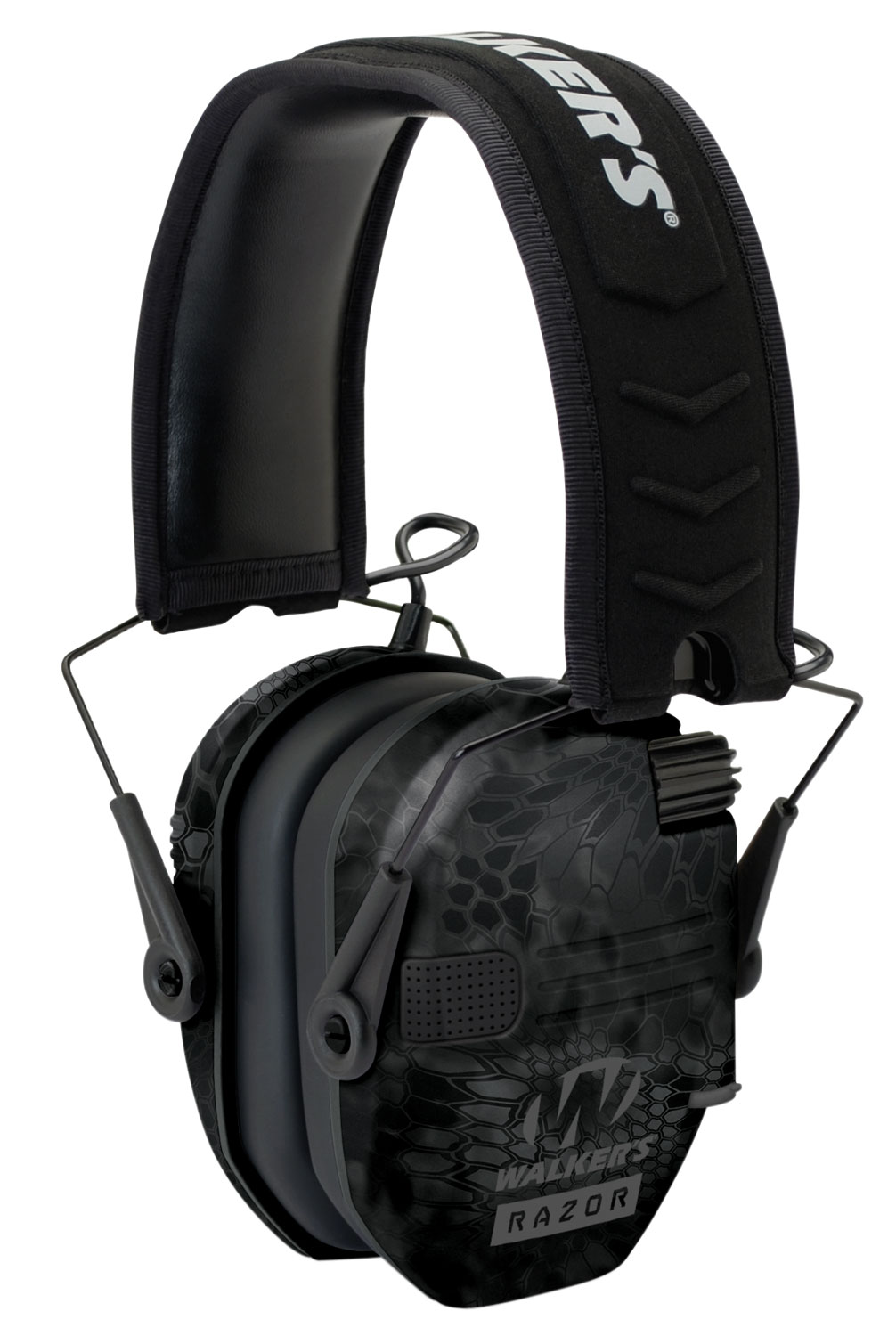 Walker’s GWPRSEMYP Razor Slim Electronic Muff 23 dB,Over the Head,  Typhoon Camo/Black Polymer