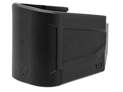 Strike Industries EMPG19 Enhanced Magazine Plate  +5, 9mm Luger, Compatible w/Glock 19, Black Polymer