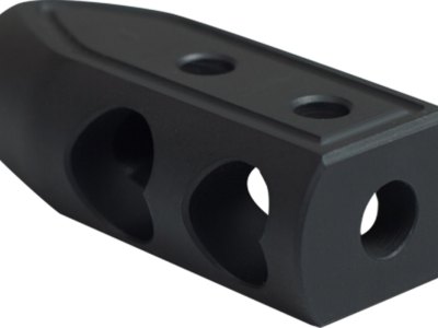 Timber Creek Outdoors 223HBBLC Heart Breaker Muzzle Brake Black Cerakote with 1/2″-28 tpi Threads for 223 Rem AR-Platform