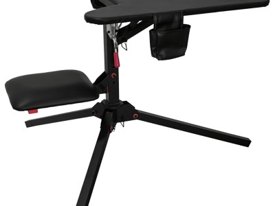 Birchwood Casey MSB300 Swivel Action Shooting Bench Black Steel, 29″ W x 29″ L