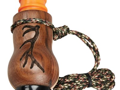 Wayne Carlton’s Calls 70168 Whispering Cow Call  Open Call Cow Sounds Attracts Elk Natural Walnut/Maple