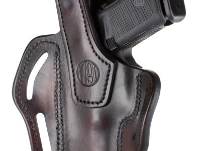 1791 Gunleather BHX3SBRR BHX  OWB Size 03 Signature Brown Leather Belt Slide Compatible w/Glock 17/S&W M&P Shield/Sig P228 Right Hand