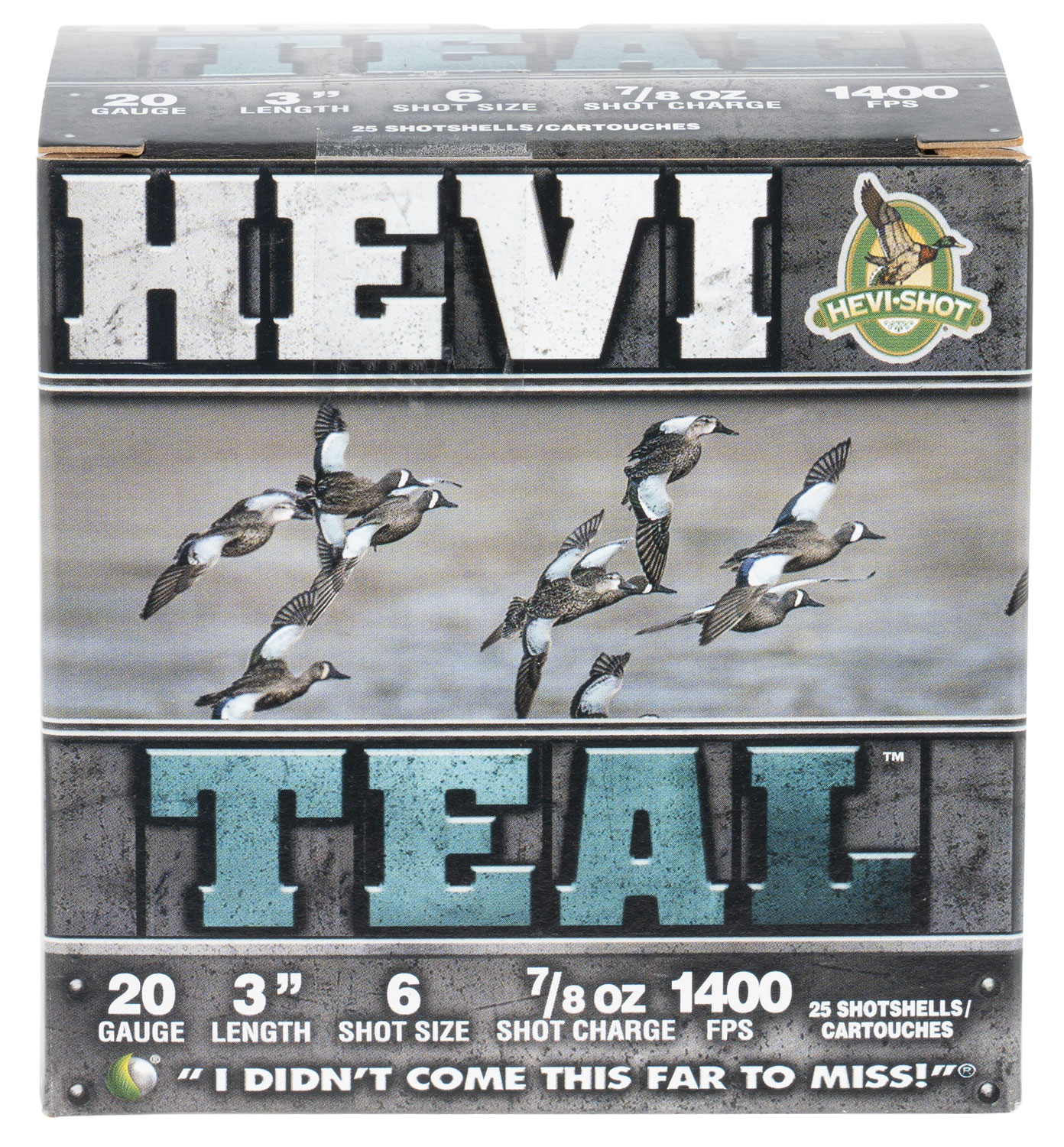 HEVI-Shot HS62006 HEVI-Teal  20Gauge 3″ 7/8oz 6Shot 25 Per Box/10 Case