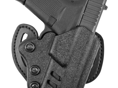 DeSantis Gunhide 042KAB6Z0 Facilitator  OWB Black Kydex Belt Slide Compatible w/Glock 19/23 Belt 1.75″ Wide Right Hand
