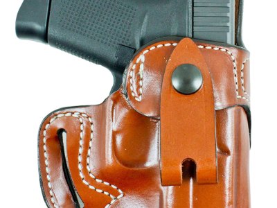 DeSantis Gunhide 159TA8JZ0 Osprey  IWB/OWB Tan Leather Belt Slide Fits Sig P365/P365 SAS Belt 1.50″ Wide Right Hand