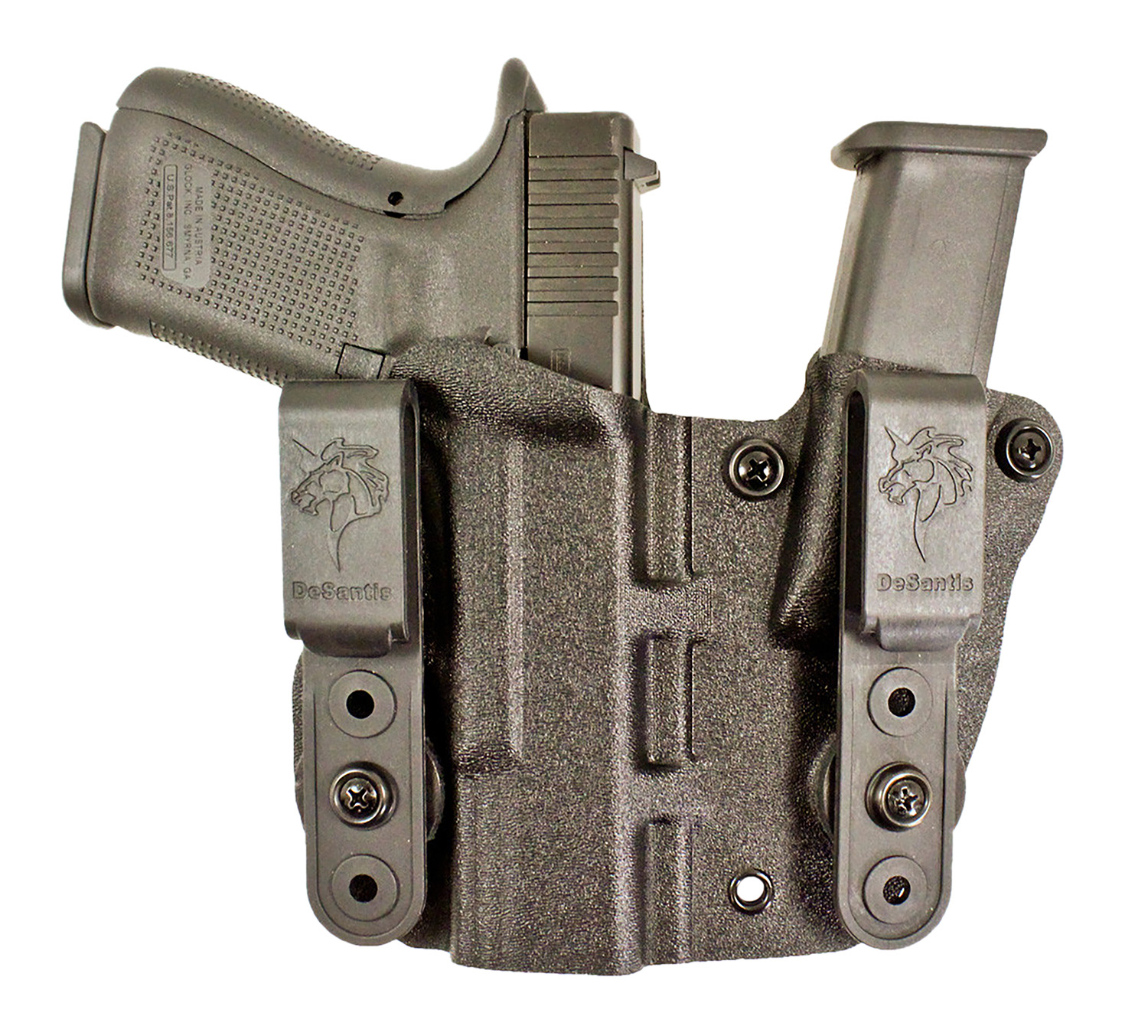 DeSantis Gunhide 160KA8BZ0 Hidden Truth  AIWB Black Kydex Belt Clip Fits Glock 43/43X Right Hand