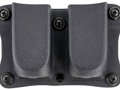DeSantis Gunhide A87KJJJZ0 Quantico Double Mag Pouch OWB Black Kydex, Belt Clip Fits Belts Up To 1.50″ Wide, Compatible w/Glock 17 or 19 Magazines, Ambidextrous