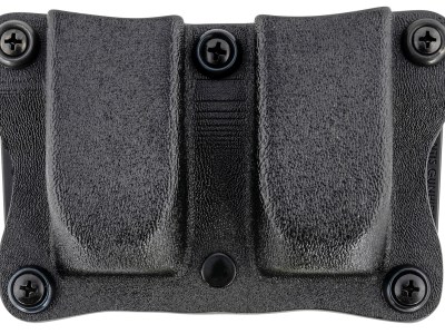 DeSantis Gunhide A87KJKKZ0 Quantico Double Mag Pouch OWB Black Kydex, Belt Clip Fits Belts Up To 1.50″ Wide, Compatible w/Sig P365, Ambidextrous
