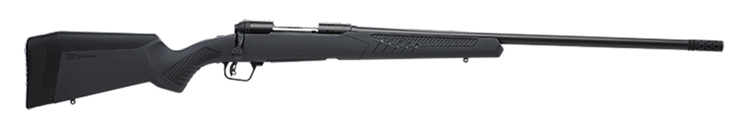 Savage Arms 57495 110 Long Range Hunter Full Size 300 PRC 5+1 26″ Matte Black Threaded Barrel, Matte Black Drilled & Tapped Carbon Steel Receiver, Adj AccuStock Matte Gray Synthetic Stock, Right Hand