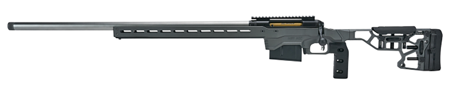 Savage Arms 57703 110 Elite Precision 6.5 Creedmoor 10+1 26″ Matte Stainless, Matte Black Rec, Gray Cerakote Adjustable MDT ACC Aluminum Chassis Stock, Left Hand (MB Not Included)
