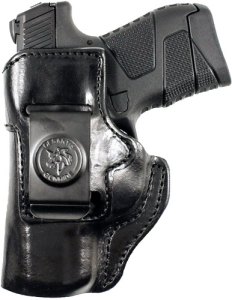 DESANTIS INSIDE HEAT HOLSTR LH – IWB LEATHER S/A HELLCAT BLACK