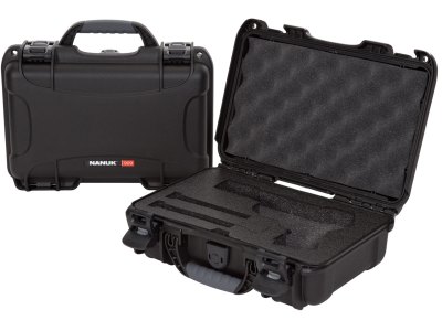 Nanuk 909CLASG1 909 Classic Gun Case Waterproof & Airline Approved Black Polyethylene w/ Closed-Cell Foam 11.44″ L x 7″ W x 3.68″ H Interior Dimensions