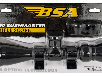 BSA 45039X40AOWRTB Sweet 450 Bushmaster Matte Black 3-9x40mm AO 1″ Tube 30/30 Reticle Features Weaver Rings