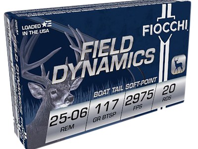 Fiocchi 2506B Field Dynamics  25-06Rem 117gr Pointed Soft Point 20 Per Box/10 Case
