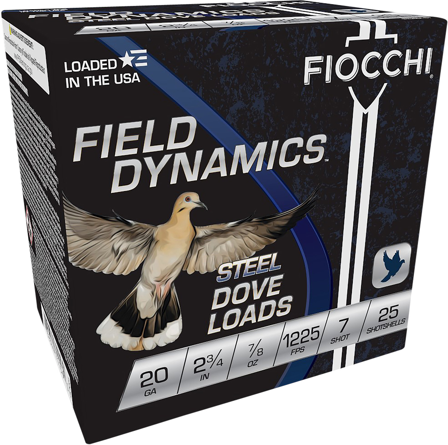Fiocchi 20DLS7 Field Dynamics Dove & Quail 20Gauge 2.75″ 7/8oz 7Shot 25 Per Box/10 Case