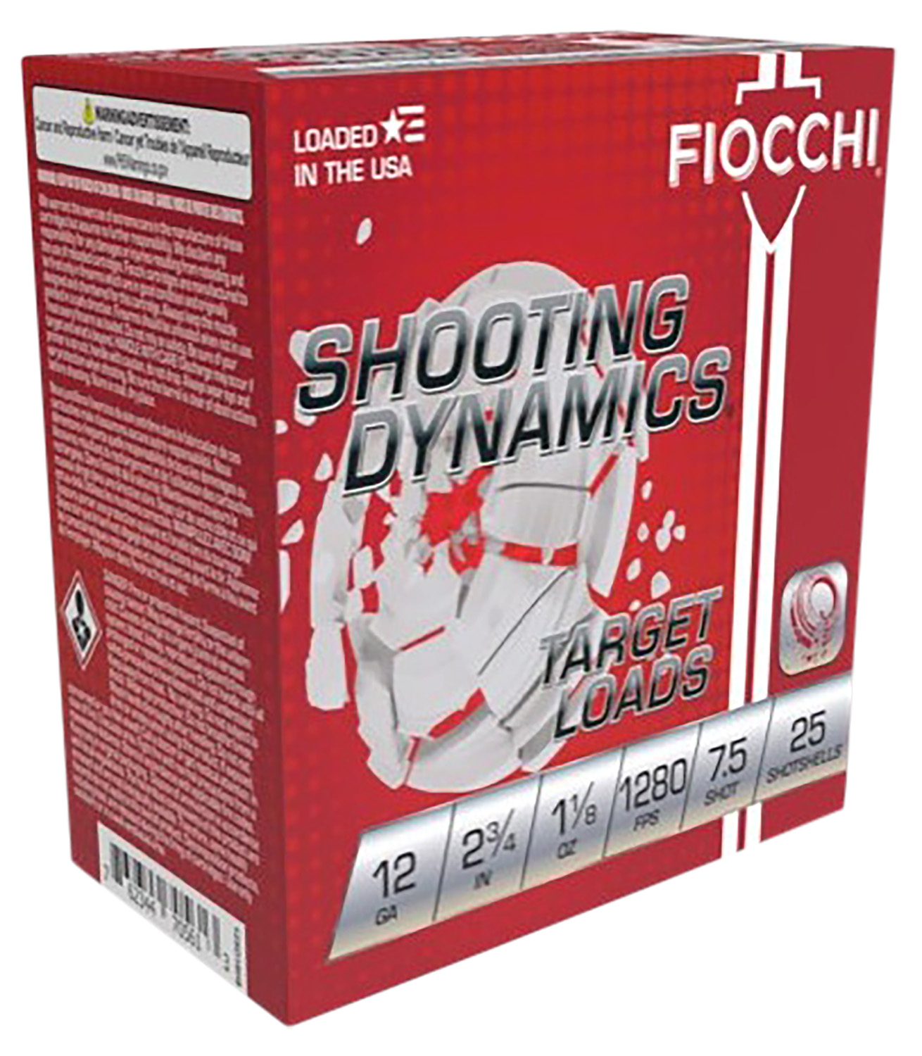 Fiocchi 12SDHV75 Shooting Dynamics Target 12Gauge 2.75″ 1 1/8oz 7.5Shot 25 Per Box/10 Case
