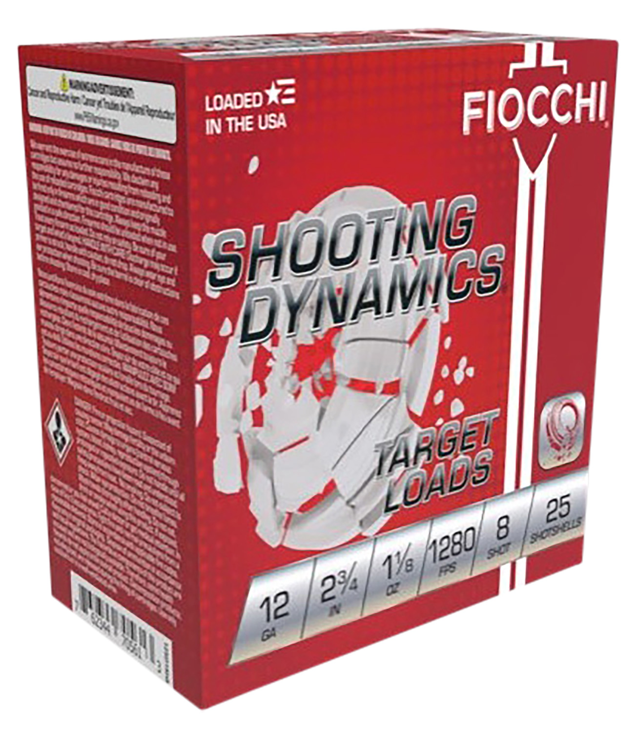 Fiocchi 12SDHV8 Shooting Dynamics Target 12Gauge 2.75″ 1 1/8oz 8Shot 25 Per Box/10 Case