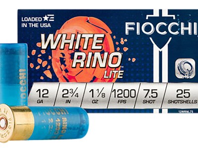 Fiocchi 12WRNL75 Exacta Target White Rino Lite 12Gauge 2.75″ 1 1/8oz 7.5Shot 25 Per Box/10 Case