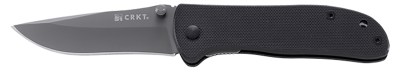 CRKT 6450K Drifter  2.88″ Folding Plain Gray TiCN 8Cr14MoV SS Blade/Black G10 Handle Includes Pocket Clip