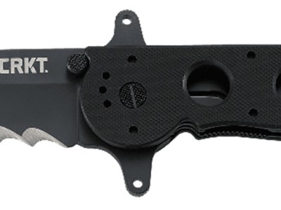 CRKT M1614SFG M16 14SFG 3.99″ Folding Tanto Veff Serrated Black Teflon Coated 4116 Stainless Steel Blade/ Black G10 Handle Includes Pocket Clip