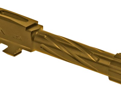 Rival Arms RA20G302E Precision V1 Match Grade 9mm Luger Compatible w/Glock 43 3.41″ Fluted Threaded Gold PVD Stainless Steel