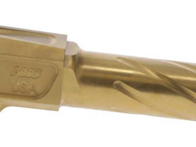 Rival Arms RA20P001E Precision Match Grade 9mm Luger 3.10″ Fluted Gold PVD Steel, Fits Sig P365