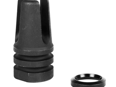 LBE Unlimited ARFH3PNG Three Prong Flash Hider Black 1215 Steel with 1/2″-28 tpi Threads for 5.56x45mm NATO AR-15