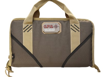 GPS Bags 1485PCMF Memory Foam Pistol Case Large Size w/ Lockable Zippers Mag Storage Pockets & Black Finish Holds 1 Handgun