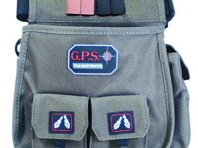 GPS Bags 1093CSP Deluxe Double Shotshell Pouch Olive Polyester Waist Mount 30-52″ Belt