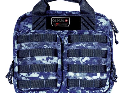 GPS Bags T1413PCG Double +2 Tactical Gray Digital 1000D Nylon Teflon Coating with Visual ID Storage System, Lockable YKK Zippers, MOLLE Webbing & Ammo Storage Pockets Holds UP To 4 Handguns