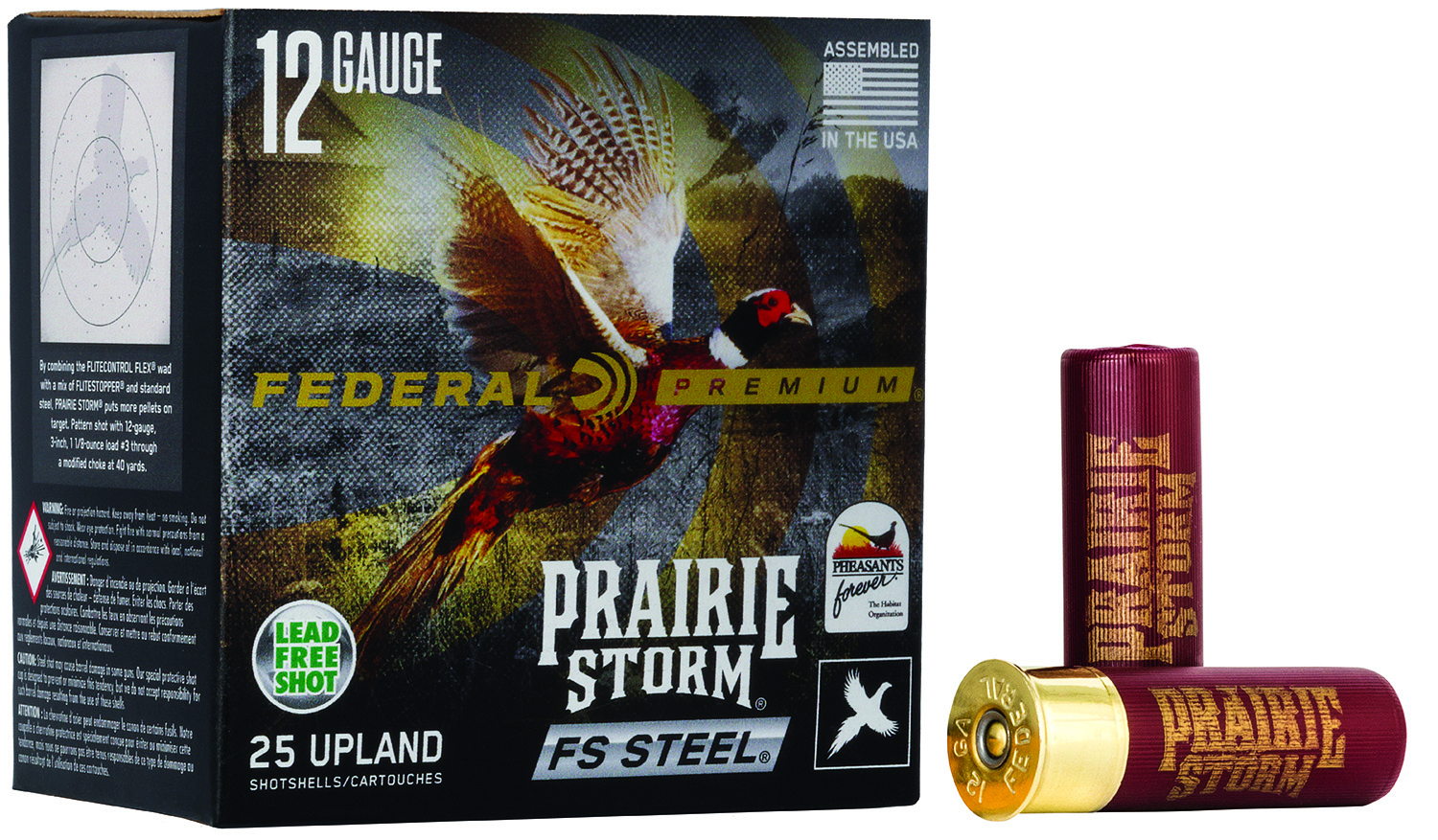 Federal PFSX143FS4 Premium Prairie Storm FS 12Gauge 3″ 1 1/8oz 4Shot 25 Per Box/10 Case
