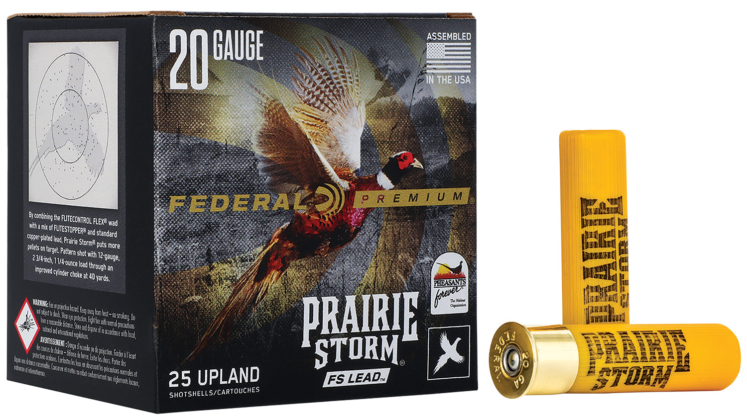 Federal PFX258FS6 Premium Prairie Storm FS 20Gauge 3″ 1 1/4oz 6Shot 25 Per Box/10 Case