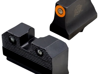 XS Sights GLR021P6N R3D  Night Sights fits Glock  Black | Green Tritium Orange Outline Front Sight Green Tritium  Rear Sight
