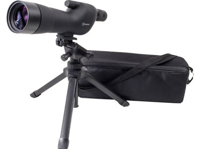 Firefield FF11018K Spotting Scope Kit 20-60x 60mm Black Rubber Armor Angled Body BaK-4 Roof Prism & Straight Eye Piece