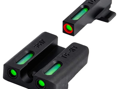 TruGlo TG13SG4A TFX  Black | Green Tritium & Fiber Optic White Outline Front Sight Green Tritium & Fiber Optic Rear Sight