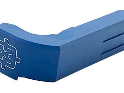 Cross Armory CRGMCBL Mag Catch  Extended Compatible w/Glock Gen1-3/P80 Blue Anodized Aluminum