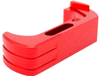 Cross Armory CRG5MCRD Mag Catch  Extended Compatible w/Glock Gen4-5 Red Anodized Aluminum