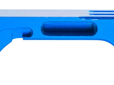 Cross Armory CRG5MCBL Mag Catch  Extended Compatible w/Glock Gen4-5 Blue Anodized Aluminum