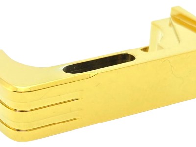 Cross Armory CRG5MCGD Mag Catch  Extended Compatible w/Glock Gen4-5 Gold Anodized Aluminum