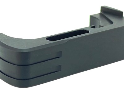 Cross Armory CRG5MCBK Mag Catch  Extended Compatible w/Glock Gen4-5 Black Anodized Aluminum