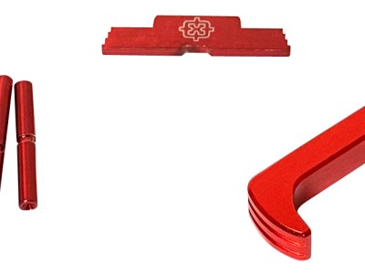 Cross Armory CRG5OKRD 3 Piece Kit  Extended Compatible w/ Glock 26 Gen5 Compatible w/Glock 17/19/26/34 Gen5 Red Anodized Steel/Aluminum