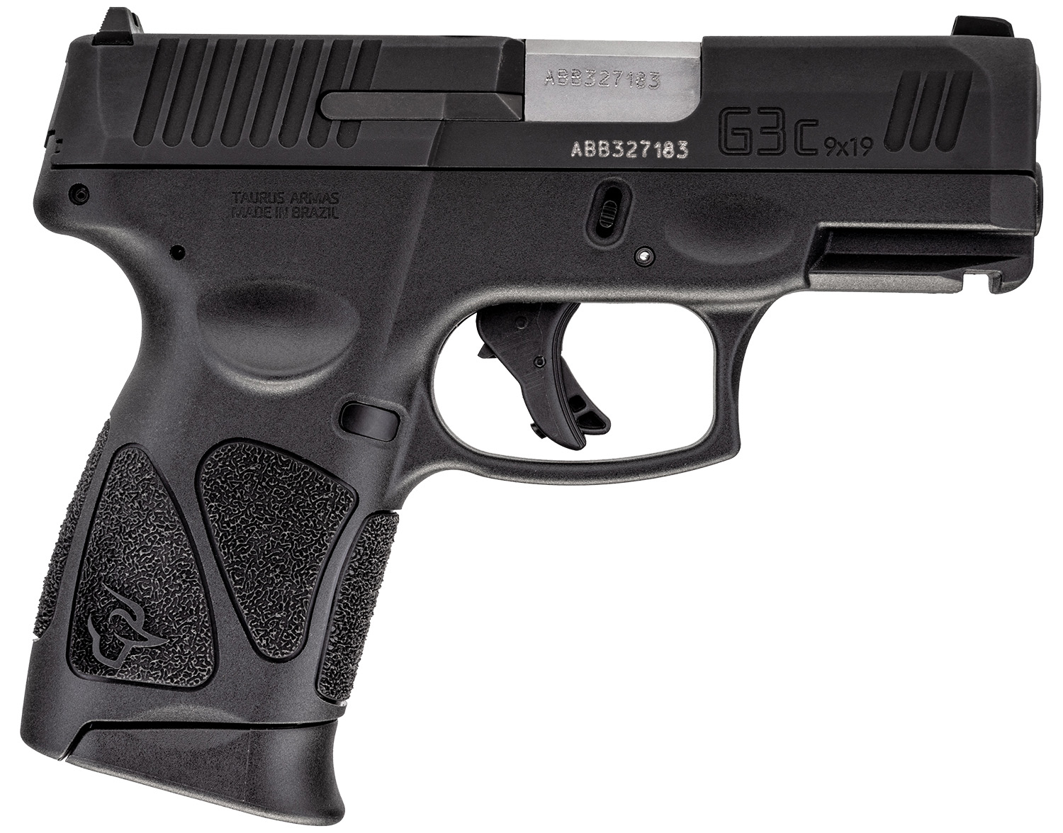 Taurus 1G3C931MA G3C *MA Compliant 9mm Luger Caliber with 3.26″ Barrel, 10+1 Capacity, Black Finish Picatinny Rail Frame, Serrated Matte Black Tenifer Steel Slide & Polymer Grip Includes 3 Mags