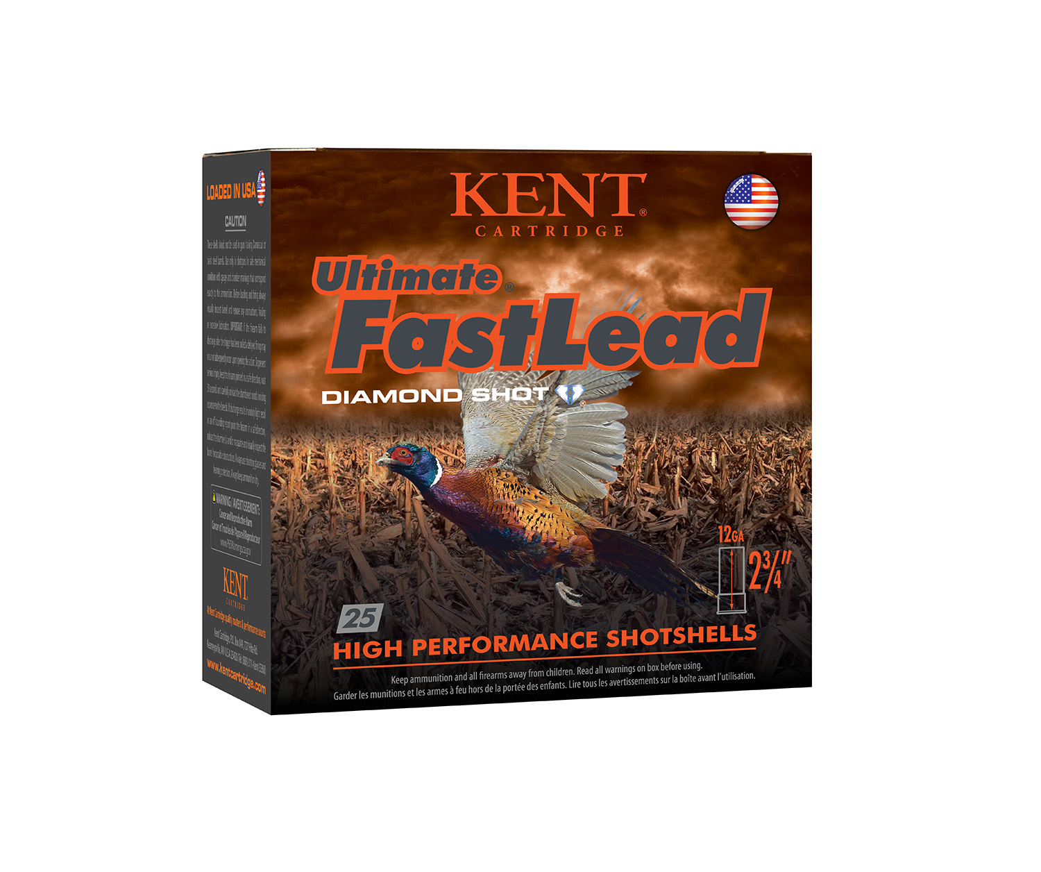 Kent Cartridge K122UFL364 Ultimate Fast Lead 12Gauge 2.75″ 1 1/4oz 4Shot 25 Per Box/10 Case